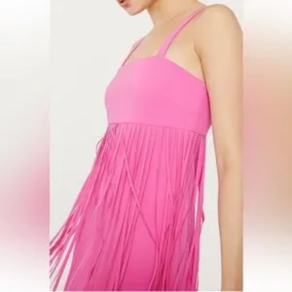 Vibrant Pink Fringe Dress